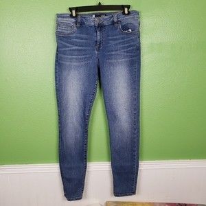 Kut from the Kloth Women's Medium Wash Mid Rise Mia Toothpick Skinny sz 12